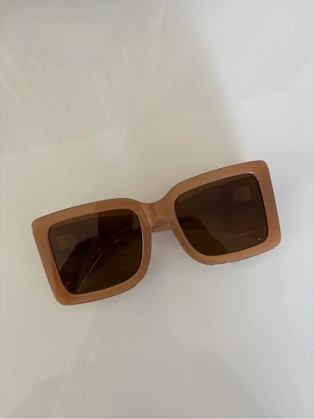 BURBERRY STYLE Retro Square Sunglasses Warm Brown B